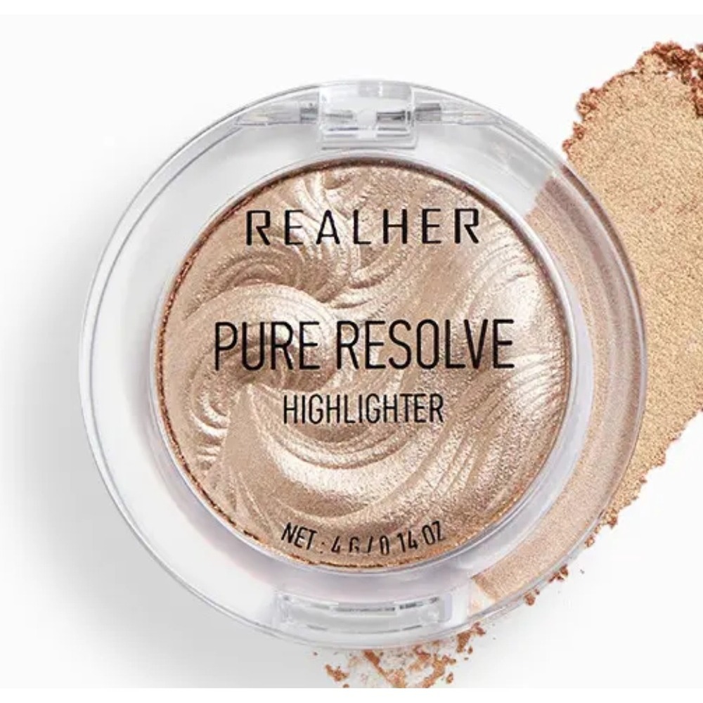 REALHER Pure Resolve (Champagne) Highlighter 4g 0.14 oz NEW